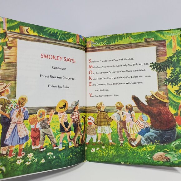 True Story Of Smokey The Bear Big Golden Book 1955 Hardcover - Picture 4 of 16